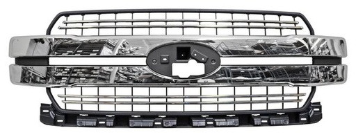 [PFPU18C-MOBI] PARRILLA FORD PU 18-20 NEG C/MOLD CROM  TW