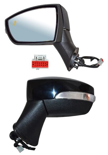 [ELFEO18EL1] ESPEJO FORD ECOSPORT DEL 2018 AL 2021 ELECT P/PINT C/SENSOR PUNTO CIEGO C/DIRECC C/DESEMP 9 PINES IZQ TW