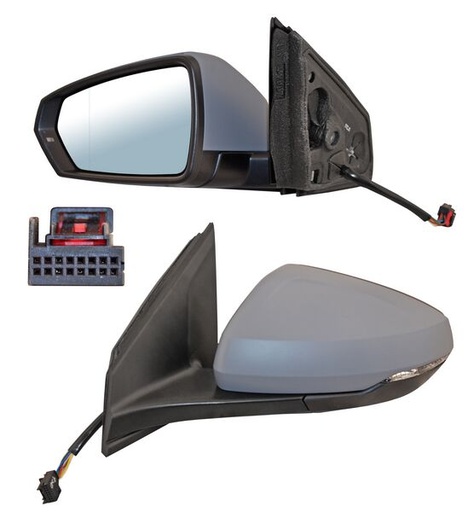 [ELVVI20EL1] ESPEJO VOLKSWAGEN VIRTUS DE 2020 AL 2022 ELECT P/PINT C/DIRECC C/DESEMP IZQ TW