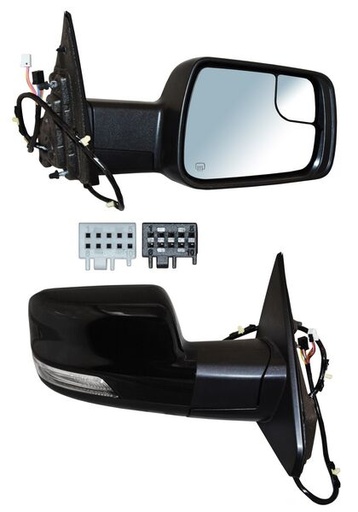 [ELDPU19ER5] ESPEJO DODGE PU DE 2019 AL 2022 ELECT P/PINT C/DESEMP C/SENSOR PUNTO CIEGO C/DIRECC C/LUZ INF C/MEM 18 PINES DER TW