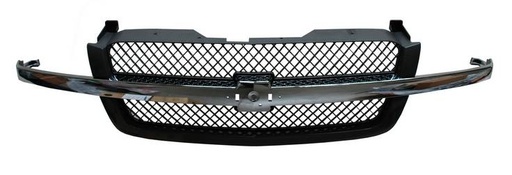 [PCPU03C] PARRILLA CHEVROLET PU CHEYENNE DE 2003 AL 2007 LISA C/MOLD CROM