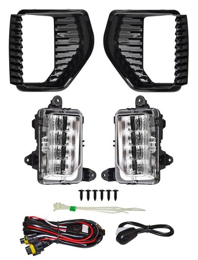 [GM8131-LED] FARO AUX (NIEBLA) GMC SIERRA DE 2019 AL 2021 LEDS C/REJILLA JGO
