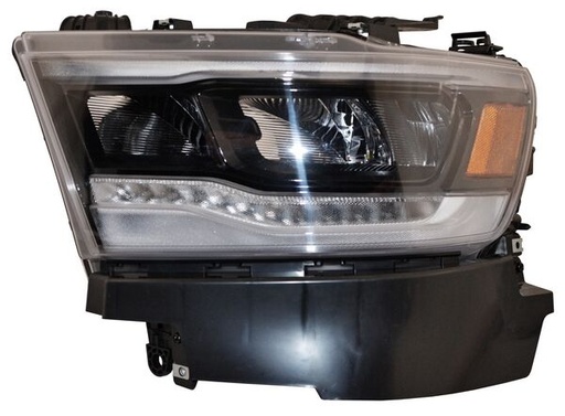 [20-G568-C0-1N] FARO DODGE PICK UP 2019 AL 2021 FONDO NEG LEDS IZQ TYC PU