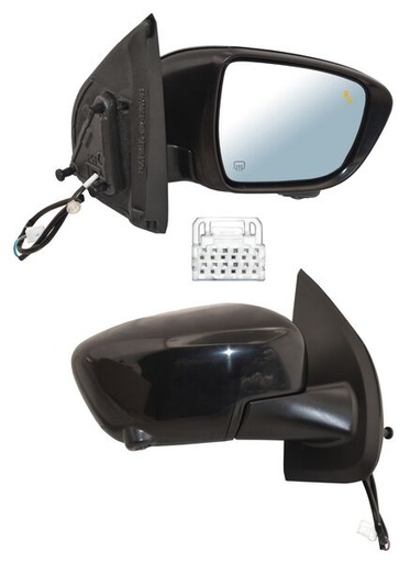 [ELNFR21ER3] ESPEJO NISSAN FRONTIER 2022 AL 2023 ELECT LISO C/SENSOR PUNTO CIEGO C/DESEMP C/MONITOR VISION PERIFERICA 11 PINES DER