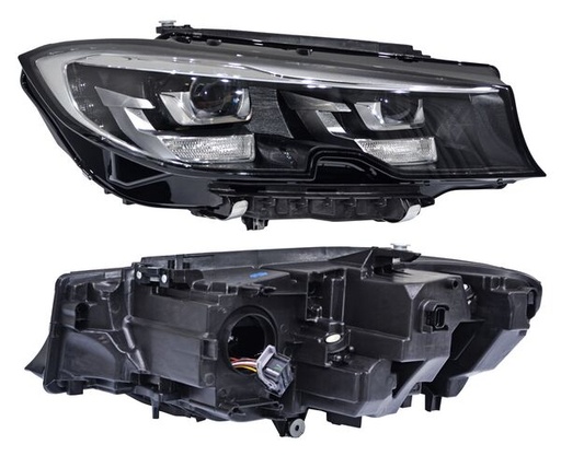 [20-H649-A6-2B] FARO BMW SERIE 3 2019 AL 2022 LEDS C/MOTOR S/AFS FILO CROM  DER TYC