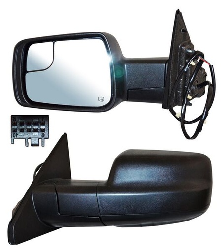 [ELDPU19EL4] ESPEJO DODGE PU 2019 AL 2023 RAM ELECT TEXT C/DESEMP C/ PUNTO CIEGO 7 PINES IZQ