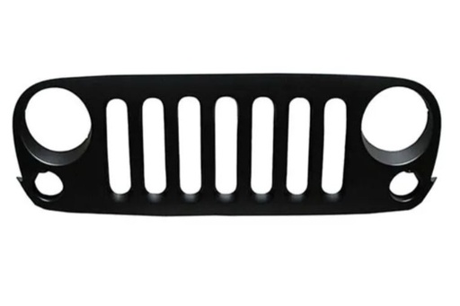 [DGG053] PARRILLA JEEP WRANGLER 2007 AL 2017 NEG P/FARO AUX TW