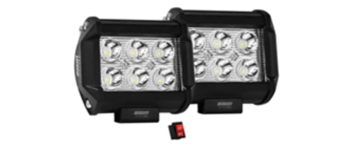 [BALE-UN6L-18W] KIT BARRA LED UNIVERSAL 6 LED 18W 75X95X58 MM 2 PZAS OSUN