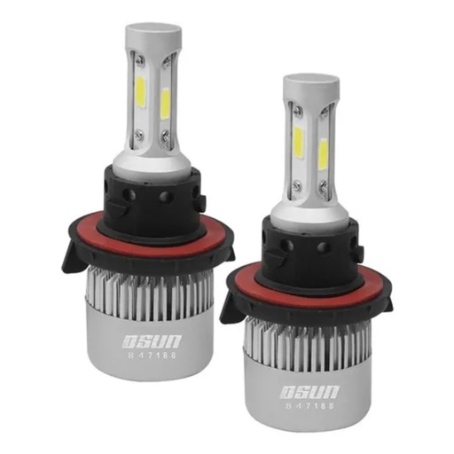 [BULE-H43C-J] BULBO (FOCO) LED H4 3 CARAS LUZ ALTA/BAJA 2 PZAS OSUN S/EMPAQUE