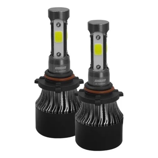 [BULE-904C-J] BULBO (FOCO) LED 9005 4 CARAS 35W/55W 8000 LUMENES 9-32 V 2 PZAS OSUN C/VENTILADOR C/EMP MOJ