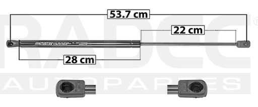 [AMVO-PO15-21] AMORTIGUADOR VOLKSWAGEN POLO 2015 AL 2022 P/CAJUELA IZQ/DER *R