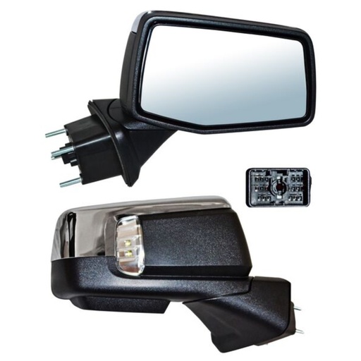 [ESCH-PU19-EL15I1] ESPEJO CHEVROLET PU 1500/ SILVERADO 2019 AL 2022 ELECT CROM C/DESEMP C/SENS TEMP C/DIRECC C/LUZ INF C/MEM AUTOABATIBLE 15 PINES DER