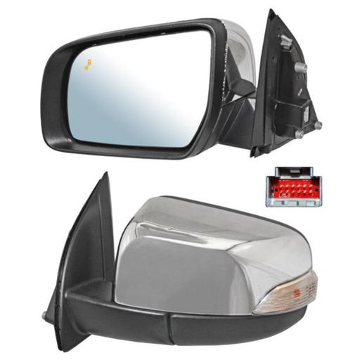 [ESFO-RA17-ELCR2] ESPEJO FORD RANGER 2017 AL 2021 ELECT CROM C/SENSOR PUNTO CIEGO C/LUZ INF AUTOABATIBLE C/DESEMP IZQ