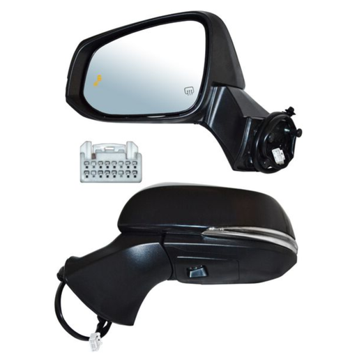 [ESTO-HI20-EL12I2] ESPEJO TOYOTA HIGHLANDER 2020 AL 2024 ELECT P/PINT C/DIRECC C/SENS PUNTO CIEGO C/DESEMP C/MEM C/LUZ INF 12 PINES IZQ