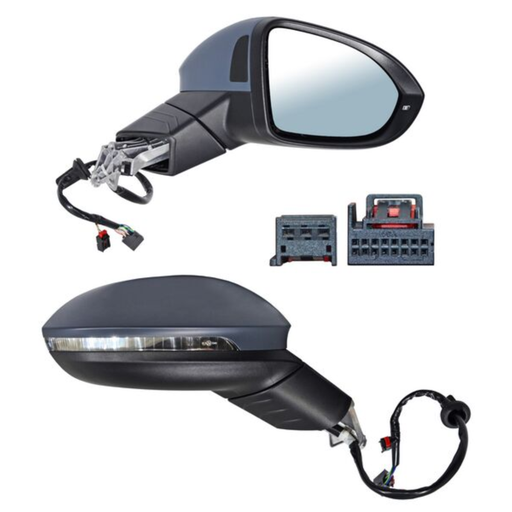 [ESVO-GO19-EL14I1] ESPEJO VOLKSWAGEN GOLF 2019 AL 2021 ELECT P/PINT C/LUZ INF C/DESEMP C/MEM AUTOABATIBLE C/DIRECC C/SENS CARRIL 14 PINES DER