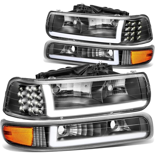 [FACH-PU00-LJ] KIT FARO CHEVROLET PU/ SILVERADO 2000 C/CUARTO LED JGO 4 PZAS TUNNING PERFORMANCE