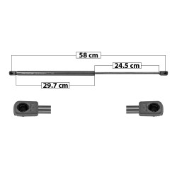 [51154MAN] AMORTIGUADOR 5TA PUERTA HONDA ELEMENT 03-11 58 29.5 24.7 295 66.31 30.08 355 79.8 36.2 SPART 6419 TUR DER/ IZQ