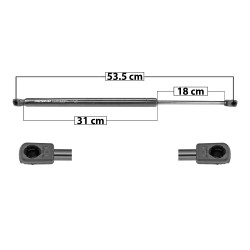 [51118MAN] AMORTIGUADOR 5TA PUERTA JEEP COMPASS 18-22 53.5 31 18 570 128.14 58.12 630 141.63 64.24 SPART TUR DER/ IZQTRASERA